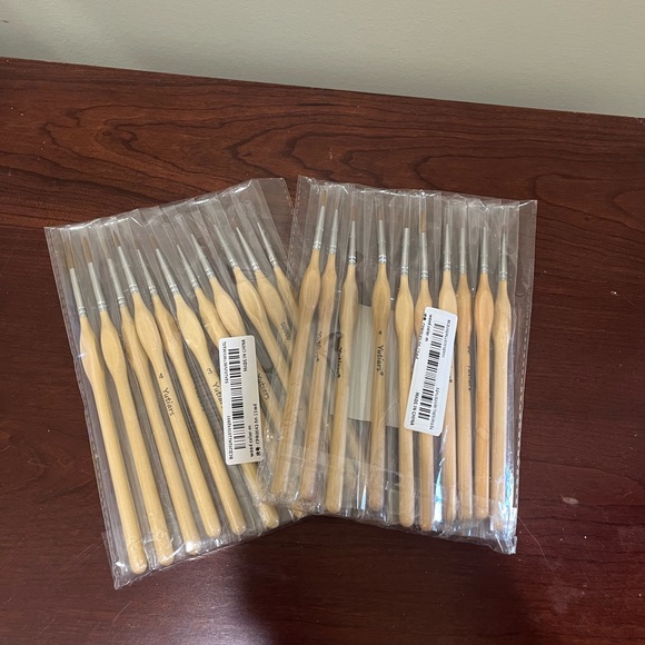 Wooden Handle Paintbrush Set with Transparent Palette - Picture 3 of 6